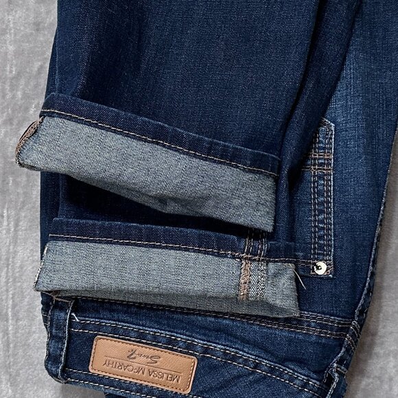 Melissa McCarthy Seven7 Dark Wash Crop Jeans Sz 16W - Picture 10 of 12